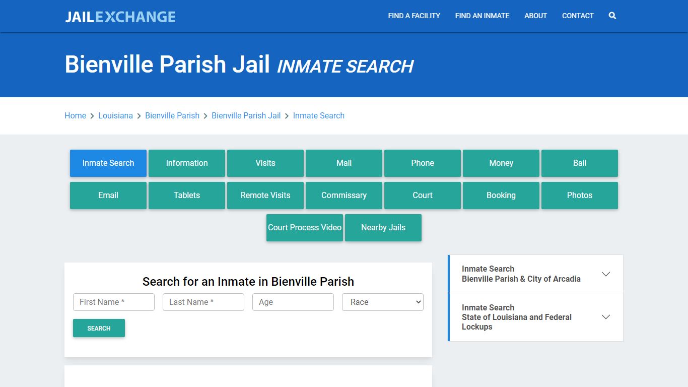 Bienville Parish Jail, LA Inmate Search: Roster & Mugshots