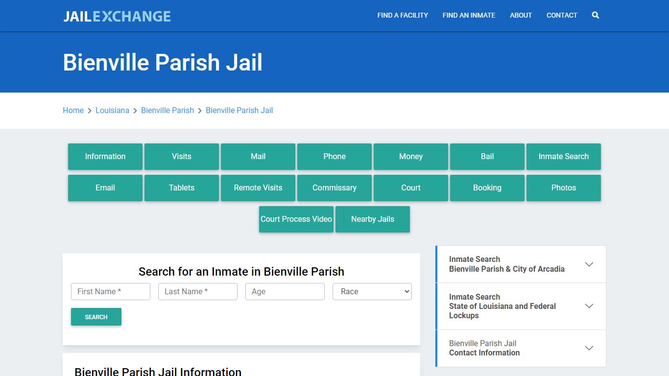 Bienville Parish Jail Roster Lookup, LA, Inmate Search